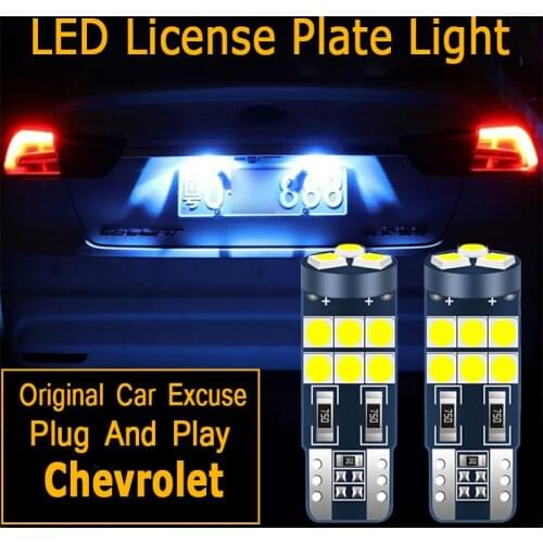 1pcs LED License Plate Lights Bulb Lamp W5W T10 For Chevrolet Cruze niva captiva lacetti camaro Colorado Malibu Aveo 5 Astro