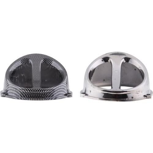 2 Packs Look Fan Cover Air Scoop Cap Fit for GY6 150cc Carbon, Fiber+Silver