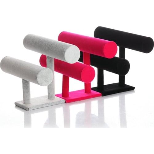 2-Tier T-Bar Jewelry Display Holder Bangle Bracelet Stand