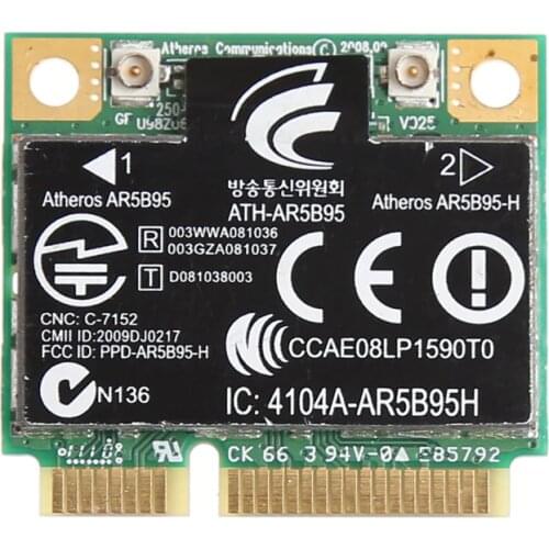ANENG Wireless 150M 802.11b/g/n Half Mini PCI-E Card For HP Atheros AR5B95 605560-005