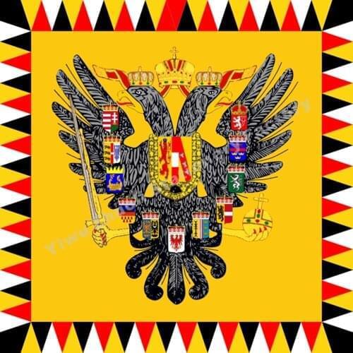 Austro Imperial Standard Austria (1828-Late 19th Century) Flag 120X120cm 4x4FT 100D High Quality Banner Free Shipping