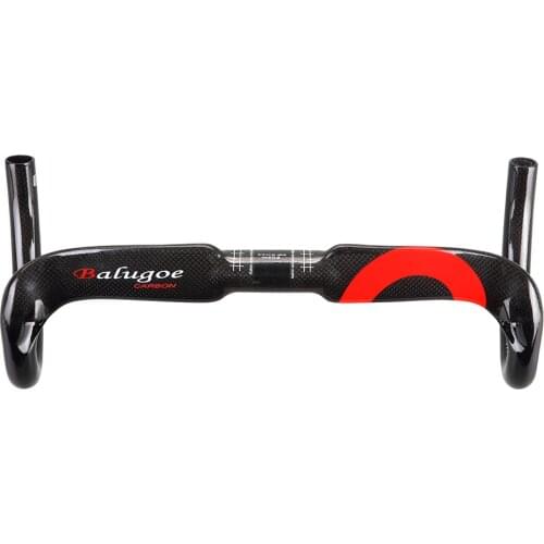 Balugoe New Particle paint design Carbon full handlebar bent bar carbon fiber road bike handlebar 3K 40/42/44 cm Internal cable