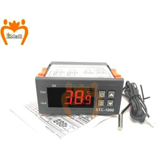 Digital Temperature Controller Thermostat Thermoregulator Incubator Relay LED 10A Heating Cooling STC-1000 STC 1000 12V 24V 220V