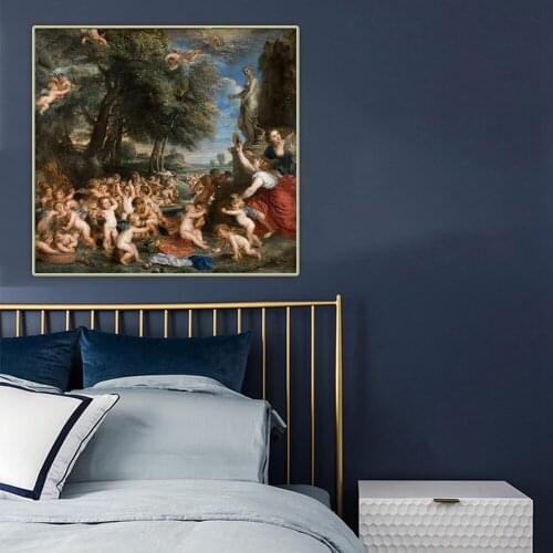 Citon Tiziano Vecelli《The Worship of Venus》Canvas Art Oil Painting Artwork Poster Decorative Picture Wall Decor Home Decoration