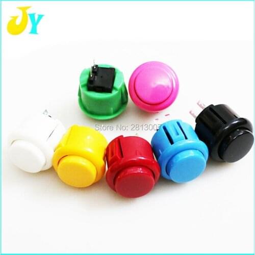 10 pcs 24mm Round Push Button with built-in micro switch, Arcde buttons for Jamma Arcade cabinet DIY