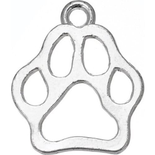 Zinc Alloy Metal Dog Paw Charms Pendants DIY Making Jewelry charms for bracelets