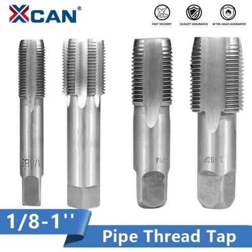XCAN HSS Pipe Tap 1/8 1/4 3/8 1/2 3/4 1'' Metal Screw Thread Tap Threading Tools