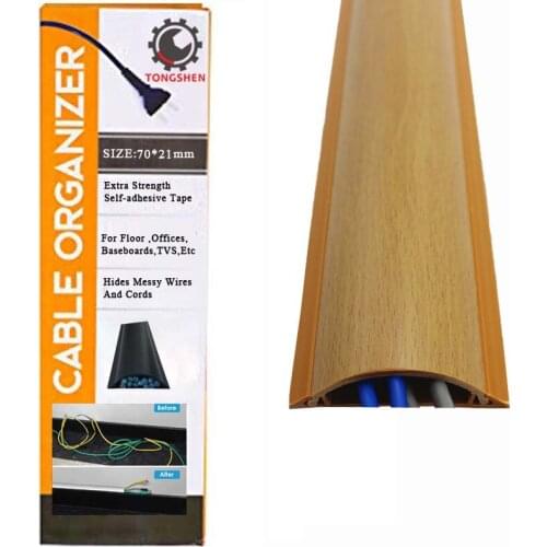 70x21mm Cable Raceway Floor Wire Cover Surface Mount Electrical Channel To Hide Cables Floor Cord Cover Overfloor Cord Protector