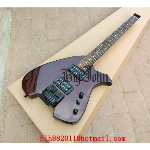 New Headless Electric Guitar,Brown Basswood Body&Maple Neck Rosewood Fingerboard Normal Fret BJ-287