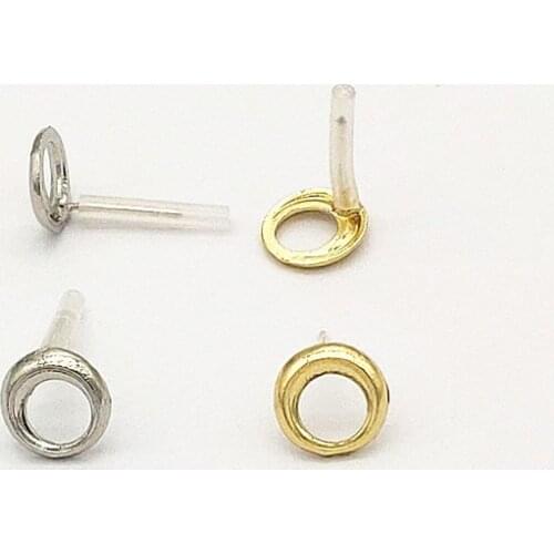 New arrival! 100pcs Zinc Alloy Round Shape Ear Stud For Handmade Earrings DIY Parts,Jewelry Accessories Findings&Components