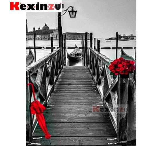 Full 5d Square/Round Diamond Painting-Wooden bridge -Diamond Embroidery kit Cross Stitch Mosaic Full Picture Rhinestone Decor Y2