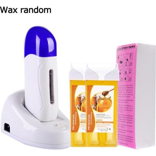 Professional Hair Remover Kit Hair Waxing Roller Kit Wax Heater Machine Roll-On Waxing Paper Body Hair Remover