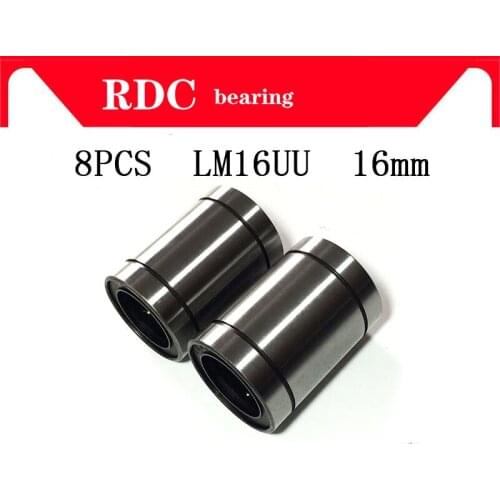 Factory direct 8 pcs/lot LM16UU 16mm High quality linear bearings for 16mm shaft LM16 3d printer parts LM16 cnc parts