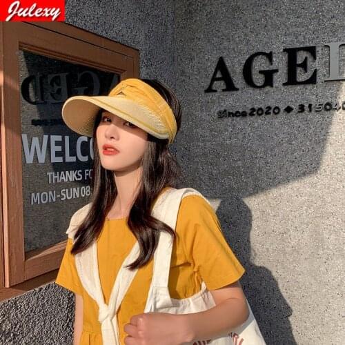 Hat Women Stitching All-Match Empty Top Caps Women Summer Outings, Sun-Shading, Straw Woven Straw Hats