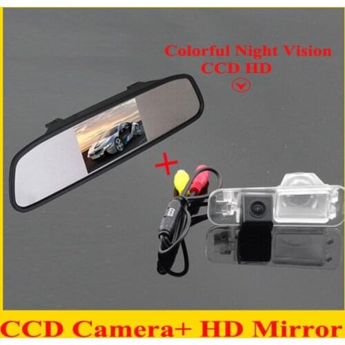 Parking System High Resolution Auto 4.3 Color Car Rear View Reverse Mirror Monitor + Ccd Camera for K2 Rio Sedan Parking Assist
