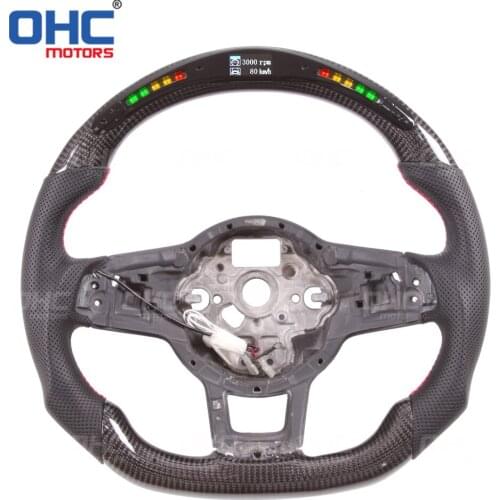 Carbon Fiber LED Steering Wheel compatible for MK7 GTI GLI R Line