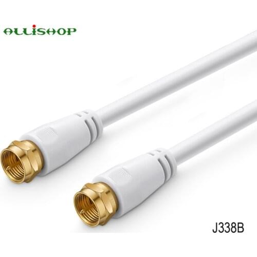 TV F Coaxial Cable Flylead Aerial F Male to F Male Coaxial Cable Gold Plated Connectors RG6 Digital Audio Video TV Signal Cable
