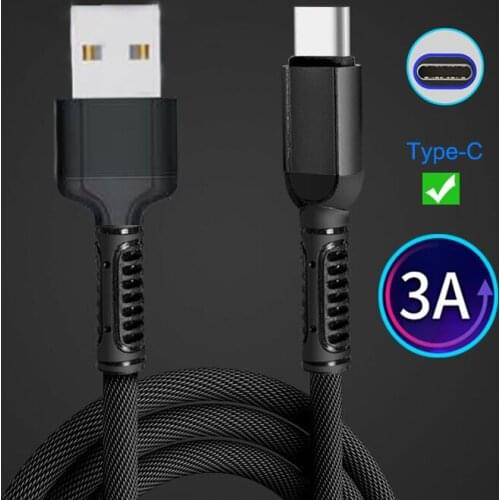 USB Type C Cable for Samsung S10 S9 Quick Charge 3.0 Cable USB C Fast Charging for Huawei P30 Xiaomi USB-C Charger Wire