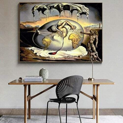 Salvador Dali Child Watching the Birth of the New Man Painting For Living Room Home Decor Oil Painting on Canvas Wall Painting