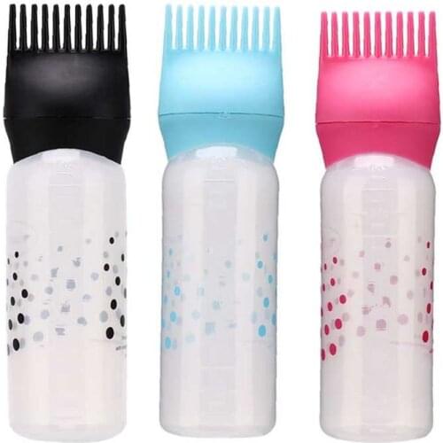 160ml Hair Dye Bottle With Applicator Brush Comb Dispensing Salon Hair Coloring Dyeing Bottle Barber Hairdressing Styling Tool