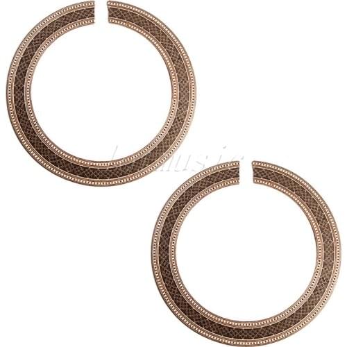 2Pcs Classical Guitar Wood Inlaid Rosette for Guitar Parts