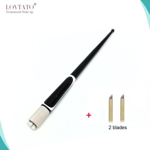2018 Real Machines Tattoo Tebori Pen Microblading Tattoo Machine For Permanent Makeup Eyebrow Beauty Manual 2pcs Needle Blade
