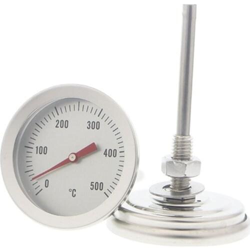 50LB Grill Thermometer Barbecue Charcoal Pit Wood Smoker Thermometer Temperature Gauge Grill Pit Thermometer 0-500℃ Kitchen