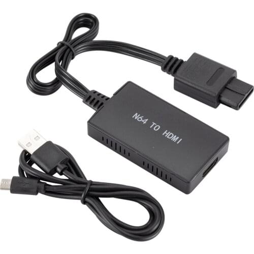 Kebidu N64 to HDMI-compatible Converter Adapter Support 16:9 and 4:3 Convert HDMI-com' Cable for N64 & Super SNES and NGC New
