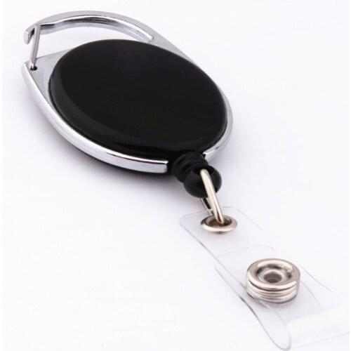 Key ring holder keyring keychain cord reel recoil badge id card office lanyard clip key chain name tag belt rope retract pull