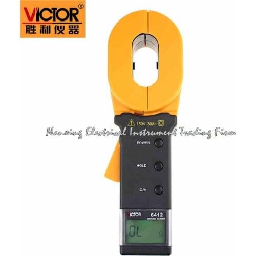 Fast arrival VICTOR VC6412 Clamp Ground Resistance Tester Lightning Rod Detector Measuring AC Current