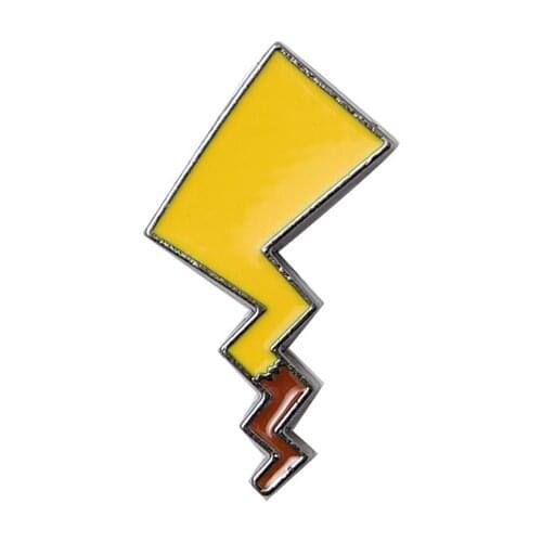 Custom Enamel Pins Thunder Bolt and Lightning Bolt Electricity Brooch Bag Clothes Lapel Pin Cartoon Animal Jewelry customized