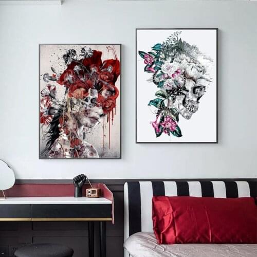 Graffiti Skull Wall Art Painting Print on Canvas Art Wall Picture Posters and Prints Cuadros Pictures