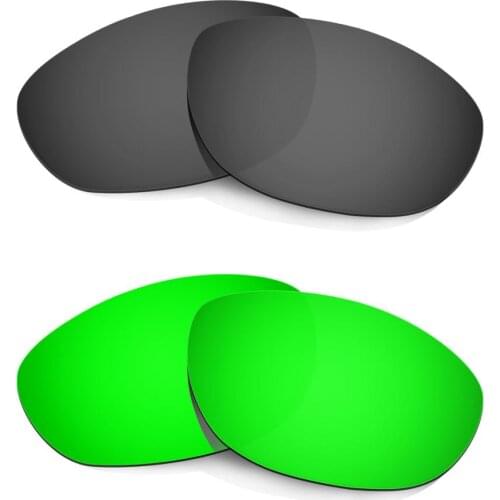 HKUCO For Monter Dog Sunglasses Replacement Polarized Lenses 2 Pairs - Black & Green