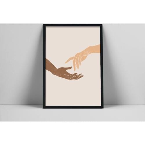 Hands Art Print | Hands Wall Print | Human Rights Poster | Come Together Wall Art | Printable Equality Wall Art | Love One Anoth