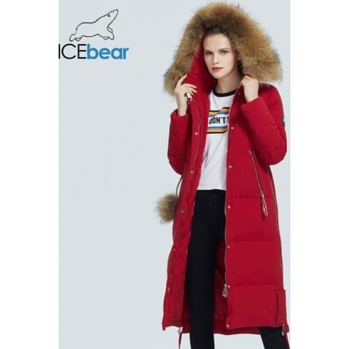 ICEbear 2020 winter womens coat woman jacket with fur collar windproof and warm parka fashion womens clothing GWD20263D