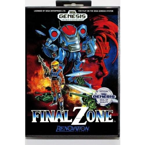 Hottest Final Zone Game Cartridge 16 bit MD Game Card With Retail Box For Sega Mega Drive For Genesis