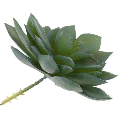 2pcs Artificial Succulents Plant Snow Lotus Flower Lifelike Echeveria Plants