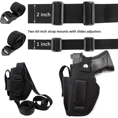 IWB OWB Concealed Carry Holster Car Holster Magazine Slot 1"/2" Molle Strap Mounts Right and Left Hand Draw Universal Gun Models