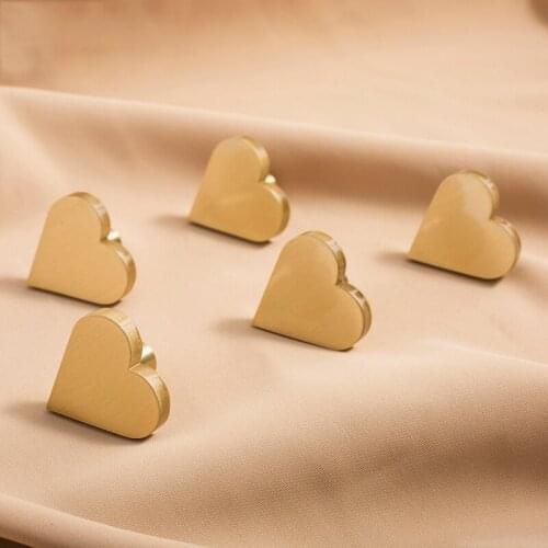 Love Heart Shape Design /Brass Furniture Knob Wardrobe Cupboard Cabinet Handle Door Pulls Knobs For Dresser Bedroom Decor
