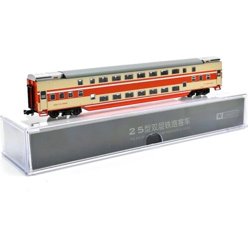 1/160 Double-decker Passenger Car Train Model Beijing Section of Beijing Bureau Orange Single Section