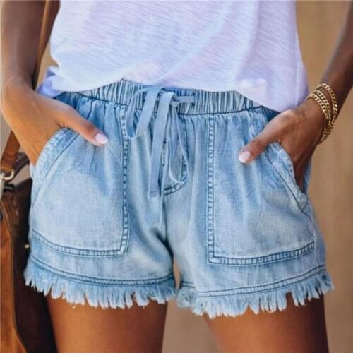Fashion Women Denim Shorts Jeans all-match sexy Summer Women High Waist Short New lady Push Up Skinny Slim Denim Shorts