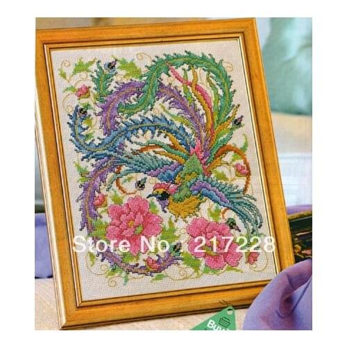14CT Cross Stitch Sets Peacock 30*34cm FREE shipping CS-026ANI