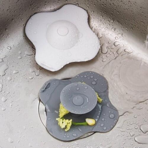 Push-type Basin Drain Cover Durable Sink Plug Floor Drain Cover For Kitchen Anti-blocking Drain Catches Cover Floor For Home