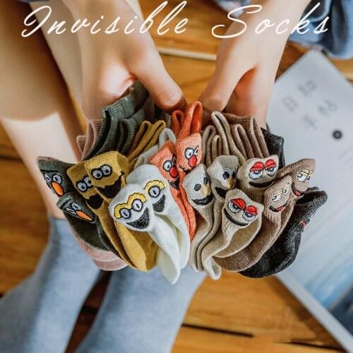 Happy Smiley Print Cute Socks Fashion Spring Autumn Cotton Kawaii Smile Face Socks Korean Japanese Cute Funny Socks