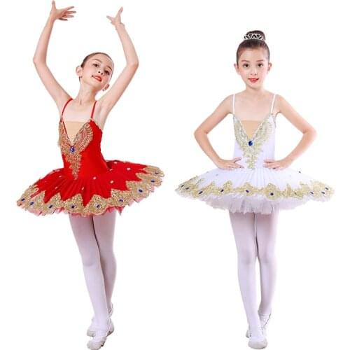 2019 new Dress For GirlWhite Swan Lake Ballet Tutu Costume Girls Children Ballerina Dress Kids Ballet Dress Dancewear Dance