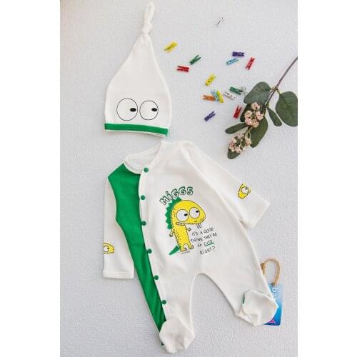 Front Snap On Hat Baby Boy Rompers