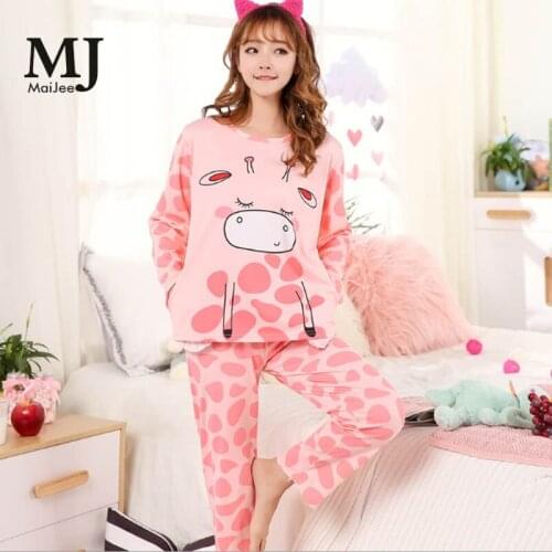 MJ003A Pink Pijama Mujer Kawaii Pyjamas Women Pigiama Donna Night Suit Invierno Mujer Pajamas For Women Pijama Feminino Pajama