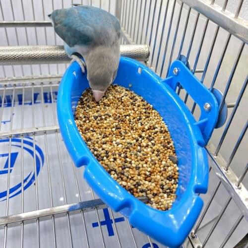 Plastic Bird Parrot Bath Box Bird Shower Parakeet Hanging Bird Cages Bathtub Bird Bath Bird Water Bath Tub Pet Bird Bowl Parrot