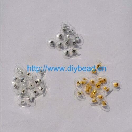 Supply DIY fashion jewelry Accessory,Earring Back,Transparent,Rhodium and gold Plating,earring accessories