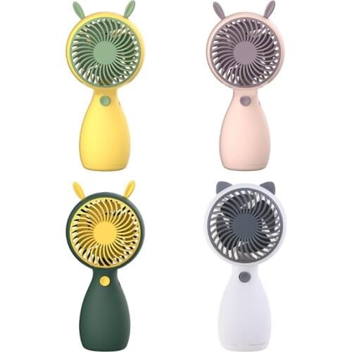 Stylish Personal Fan Powerful Eyelash USB Rechargeable Cute Head Design Mini Portable Fan Indoor Outdoor Travelling